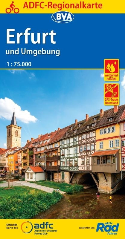 Cycling map BVA- Erfurt und Umgebung 1:75,000 (1.A 2018)
