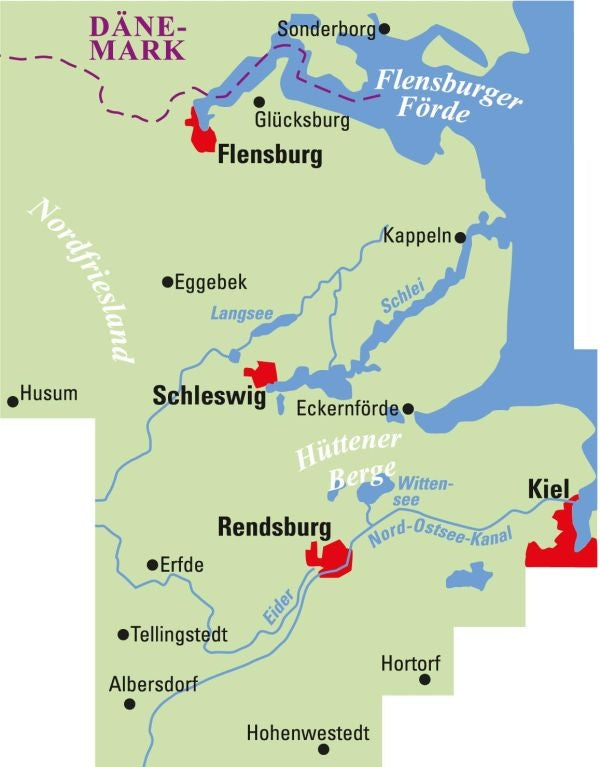 ADFC Regionalkarte Schleswig Flensburg 1:75,000