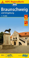 Cycling map ADFC Regionalkarte Braunschweig und Umgebung 1:75,000 (2019)