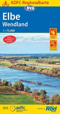Bicycle map BVA/ADFC Regionalkarte Elbe Wendland 1:75,000 3.A 2019