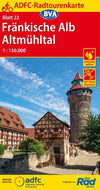 Cycling map ADFC Radtourenkarte 22 Fränkische Alb - Altmühltal 1:150,000 13.A 2019