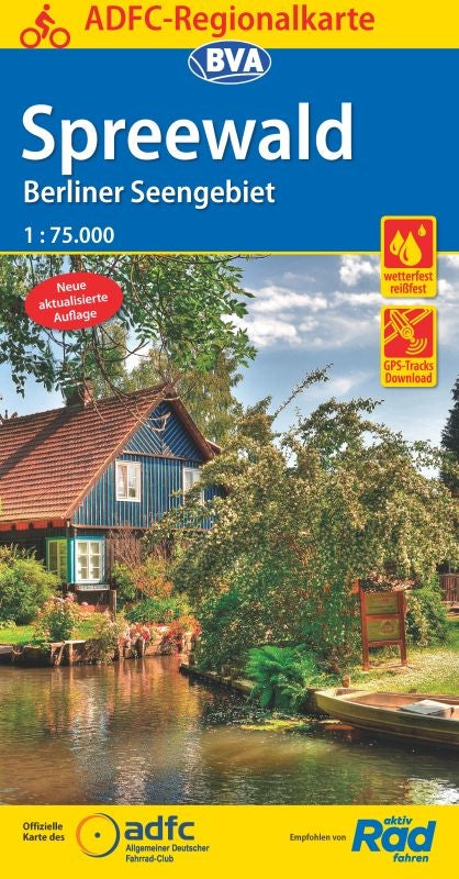 BVA-ADFC Regionalkarte Spreewald/Berliner Seengebiet 1:75.000 4.A 2019