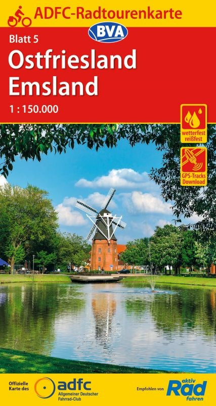 Cycling map ADFC Radtourenkarte 5 Ostfriesland - Emsland 1:150,000 (2019)