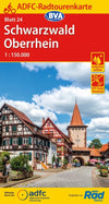 Cycling map ADFC Radtourenkarte 24 Black Forest - Upper Rhine 1:150,000 (2019)