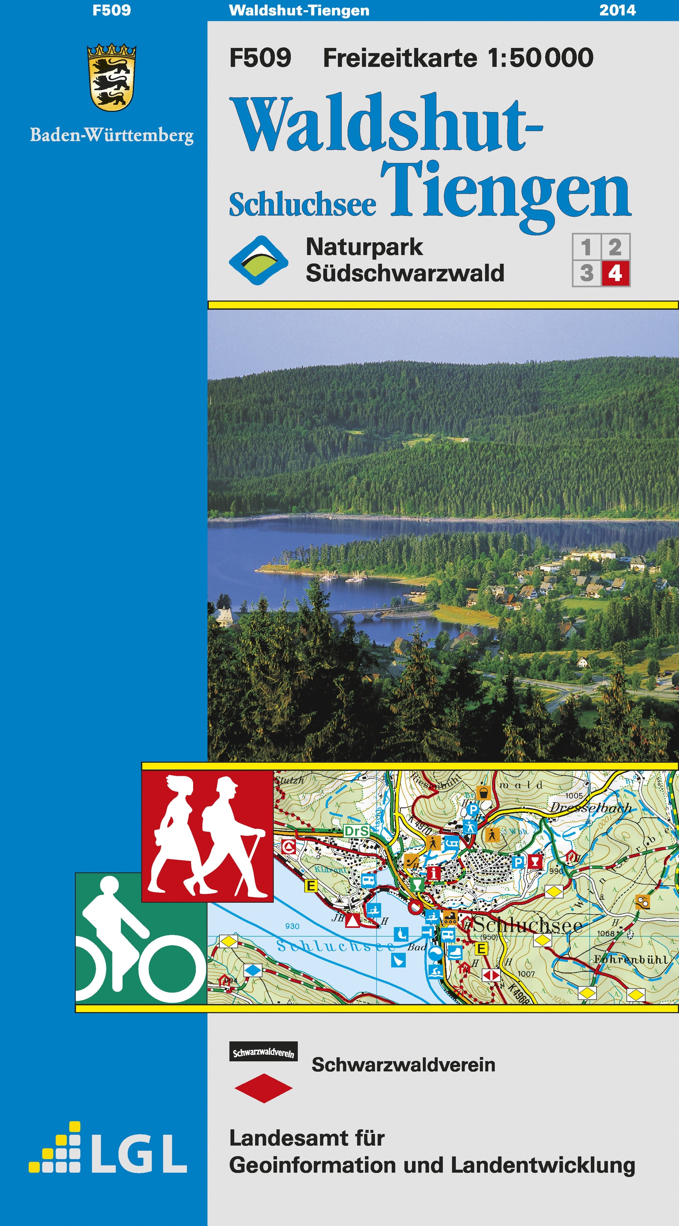 Freizeitkarte Waldshut Tiengen/Naturpark Südschwarzwald 1:50.000
