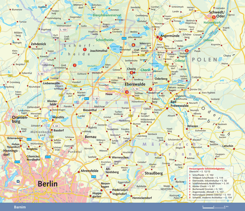 Travel guide Barnim Uckermark - around the Nordosten Brandenburgs