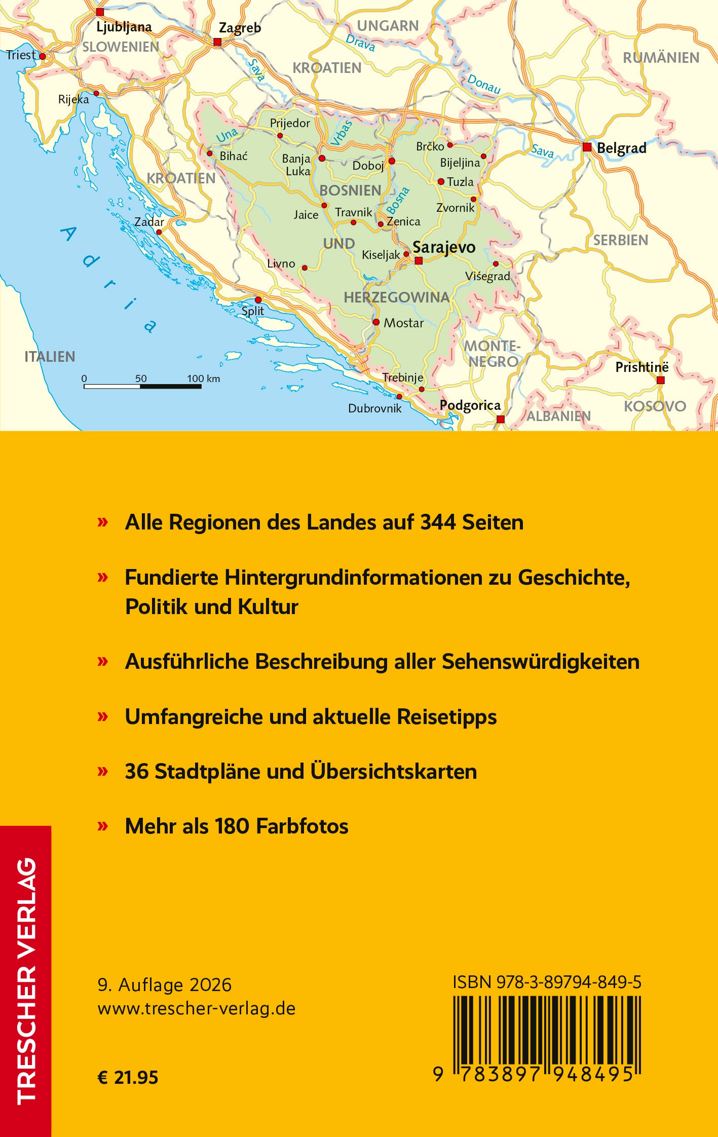 Travel guide Bosnia and Herzegovina - Swiss Travel Guide Save and Adria 7.A 2019