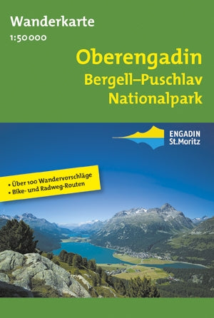 Wanderkarte Oberengadin Bergell-Puschlav-Nationalpark 1:50.000