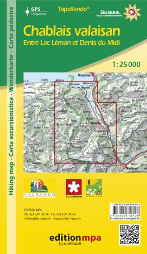 TopoRando Chablais valaisan 1:25.000