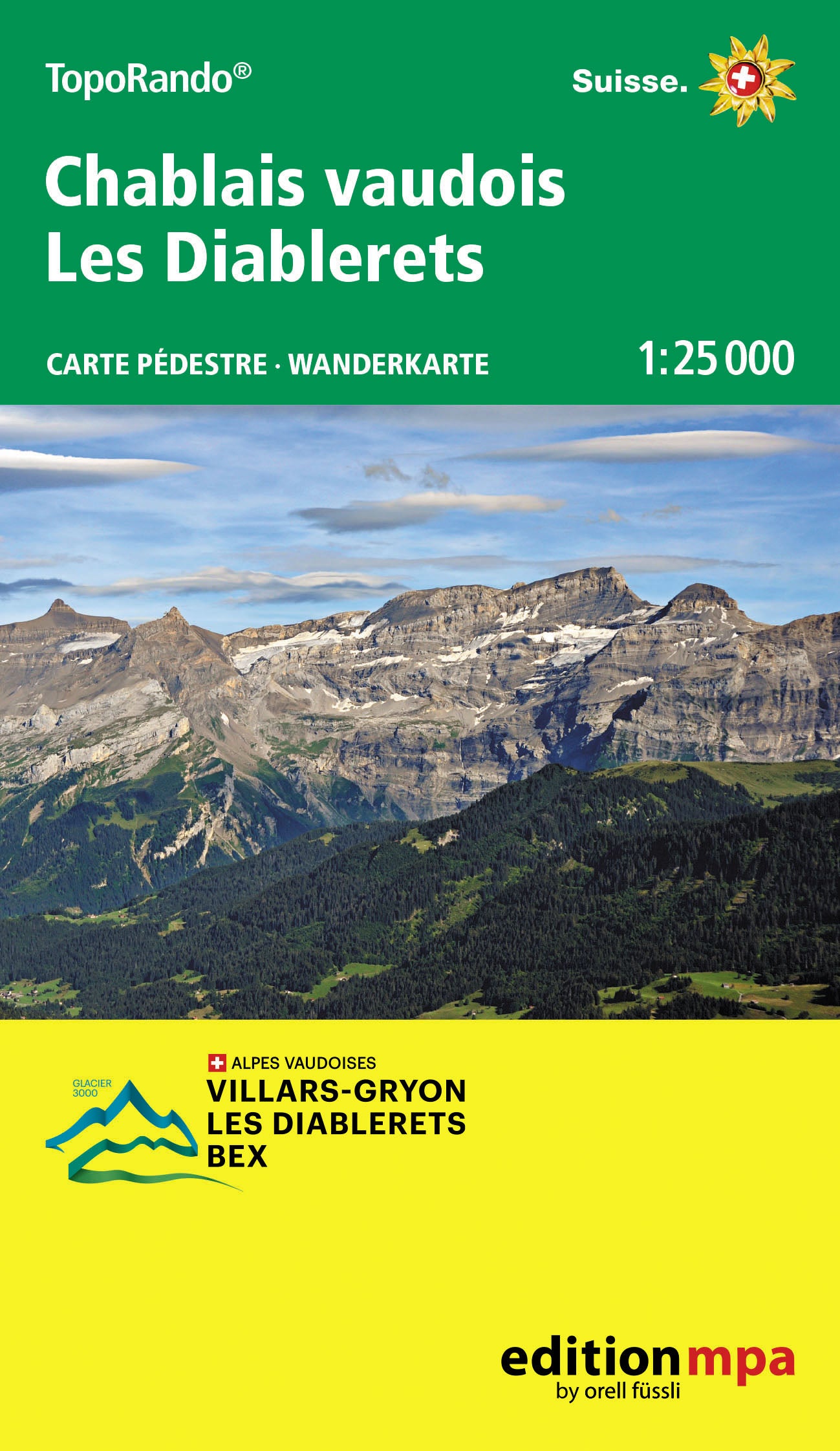 TopoRando Chablais vaudois / Les Diablerets 1:25,000