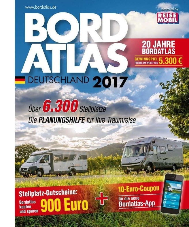 Camper guide Reisemobil Bordatlas Europe 2017