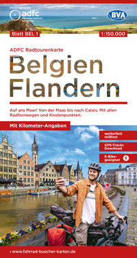 Fietskaart ADFC Belgien Flandern 1:150.000