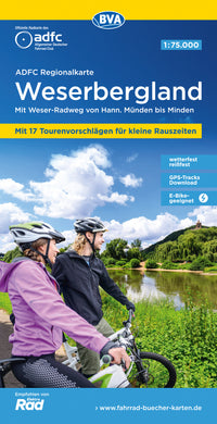 Fietskaart ADFC Regionalkarte Weserbergland 1:75.000