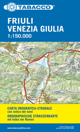 Friuli Venezia Giulia car/bike map 1:150,000