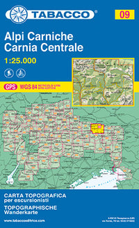 Hiking map Dolomiten Sheet 09 - Alpi Carnische / Carnia Centrale (GPS)