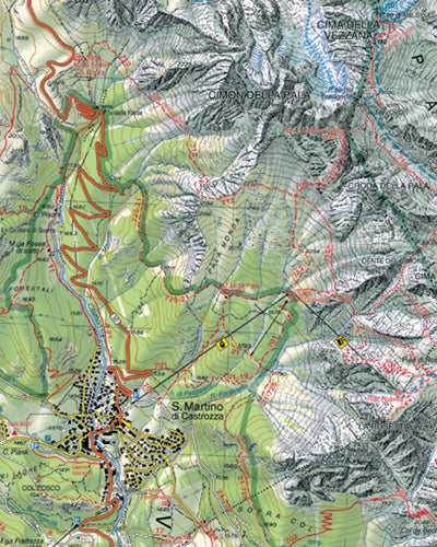 Wandelkaart Dolomiten Blad 022  - Pale di San Martino 1:25.000 (GPS) 2017