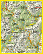 Wandelkaart Dolomiten Blad 025 - Dolomiti di Zoldo Cadorine e Agordine (GPS) 2016