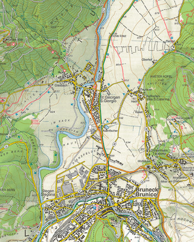 Wandelkaart Dolomiten Blad 033 - Pustertal-Bruneck / Val Pusteria - Brunico (GPS)