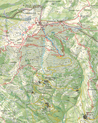 Wandelkaart Dolomiten Blad 041 - Valli del Natisone / Cividale del Friuli  (GPS)