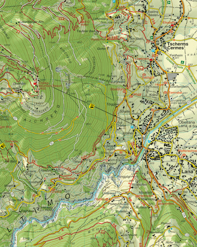 Dolomiten hiking map Blad 046 Lana-Etschtal / Lana-Val d'Adige (GPS)