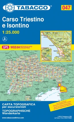 Wandelkaart Blad 047 Carso Triestino e Isontino 1:25.000 (2016)