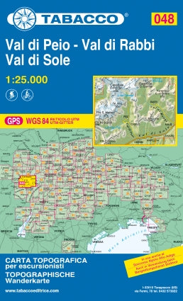 Wandelkaart Dolomiten Blad 048 Val di Peio-Val di Rabbi-Val di Sole 1:25.000  (2016)