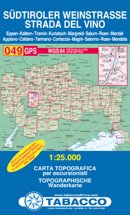 Sheet 049 Südtiroler Weinstrasse 1:25,000 (GPS) 2015