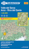 Walking map Tabacco Blad 055 - Valle del Sarca/ Arco - Riva del Garda (GPS)