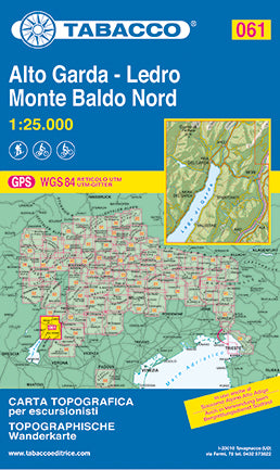 Wandel- fietskaart Alto Garda - Ledro- Monte Baldo Nord Blad 061 / 1:25.000 (GPS)