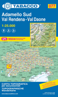 Walking and cycling map Adamello Sud - Val Rendena - Val Daone Sheet 077 / 1:25,000 (GPS)