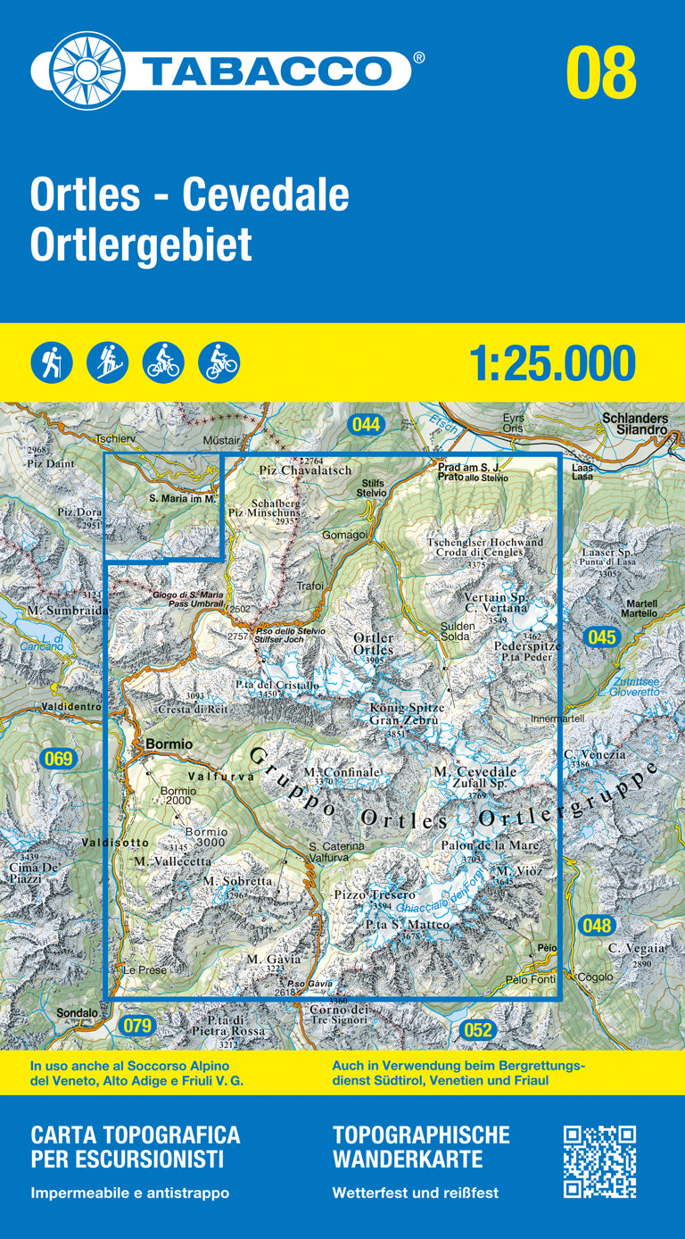 Wandelkaart Dolomiten Blad 08 - Ortler-Cevedale / Ortlergebiet 1:25.000