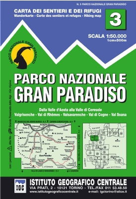 Wandelkaart Italiaanse Alpen Blad 3 - P.N. Gran Paradiso 1:50.000