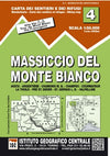 Wandelkaart Italiaanse Alpen Blad 4 - Monte Bianco 1:50.000