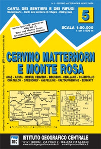 Hiking map Italian Alps Sheet 5 - Cervino Matterhorn 1:50,000