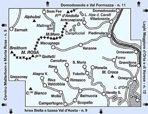 Walking map Sheet 10 - Monte Rosa 1:50,000