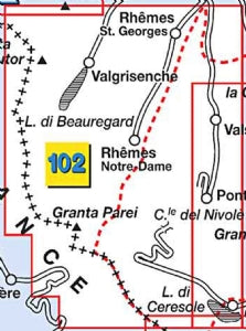 Hiking map Italian Alps Sheet 102 - Valsavarenche 1:25,000