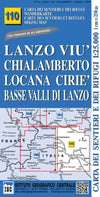 Wandelkaart Italiaanse Alpen Blad 110 Lanzo Viu Chialamberto 1:25.000