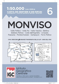 Walking map Sheet 6 - Monviso 1:50,000