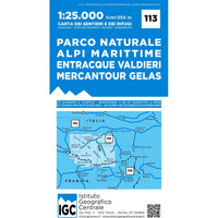 Wandelkaart Italiaanse Alpen Blad 113 - Parco Naturale Alpi Marittime Mercantour 1:25.000