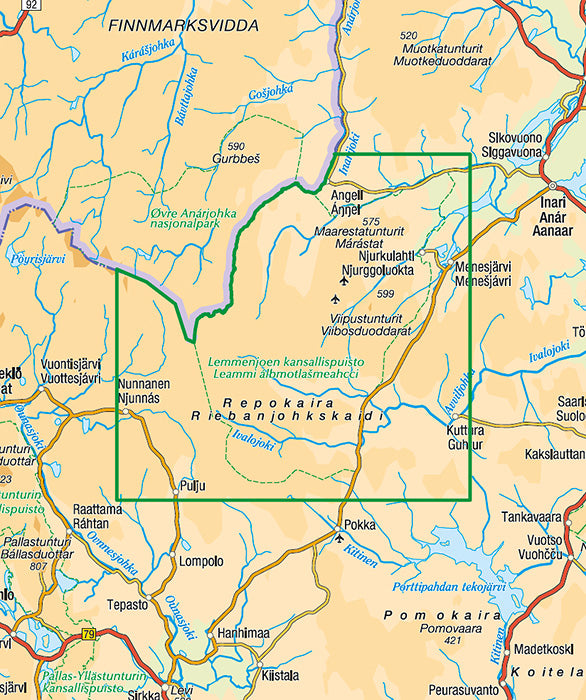 Outdoor Map Lemmenjoki 1:100.000 (2015)