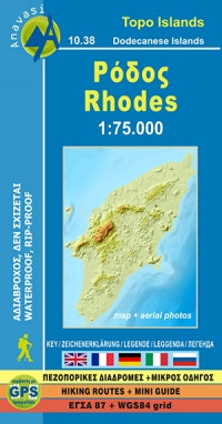 Kaart Topo Islands Rhodes 1:75.000 (10.38)