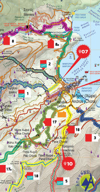 Wandelkaart Topo Islands Andros Hiking Map 1:27.000 (10.21)