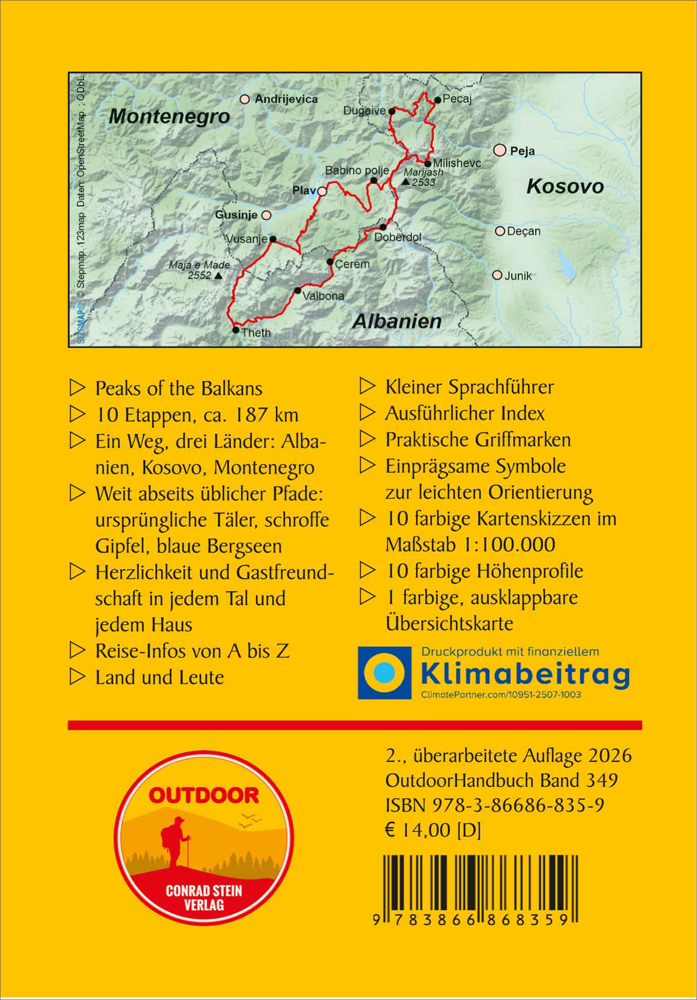 Wandelgids Peaks of the Balkan (349) 2.A 2026