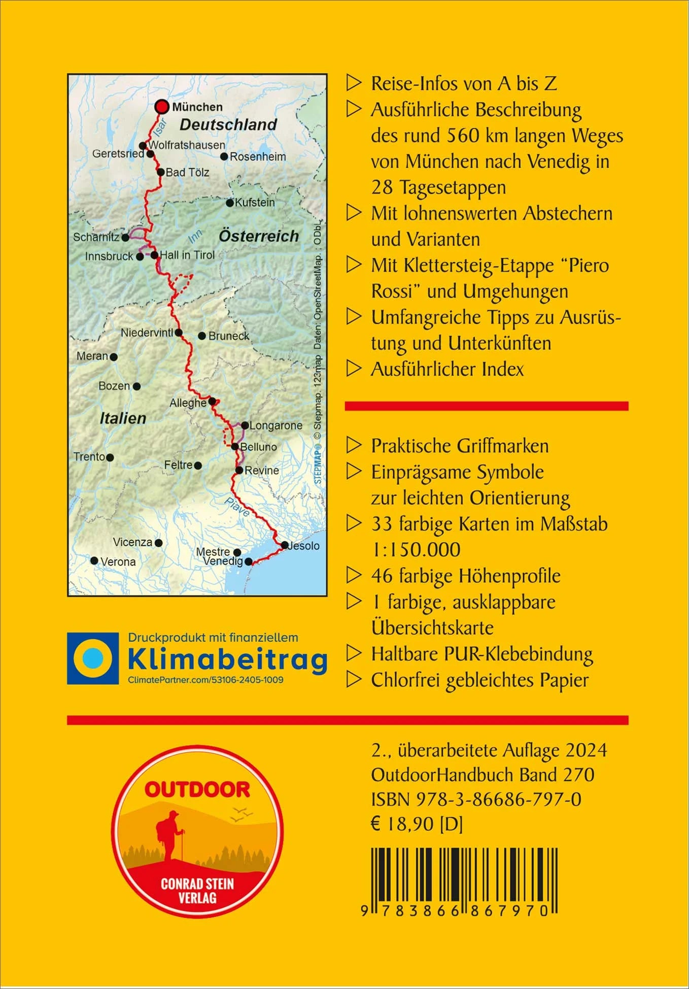 Wandelgids München-Venedig über die Alpen in 28 Etappen (270)