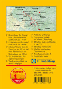 Wandelgids: E5 Oberstdorf - Meran/Bozen (323)