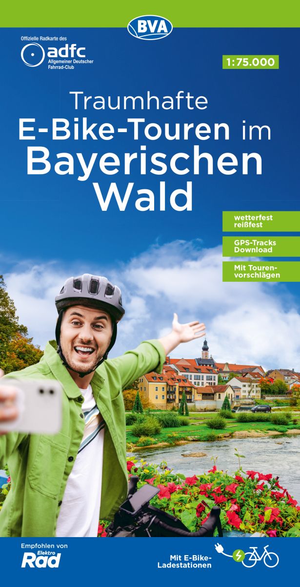 Fietskaart Traumhafte E-Bike-Touren im Bayerischen Wald