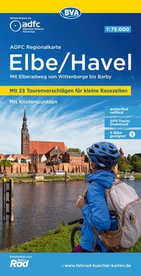 BVA-ADFC Regionalkarte Elbe/Havel 1:75,000 (1.A 2016)