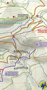 Wandelkaart Hike & Explore Northern & Southern Imittos Mt. Hymettus(1.2)