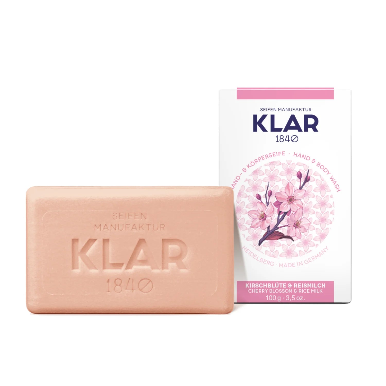 Klar Kersenbloesem met rijstmelk hand & body zeep 100gr Palmolievrij