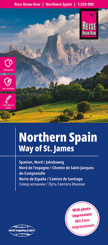 Wegenkaart Northern Spain / Nordspanien/Jakobsweg 1:350.000 9.A 2018